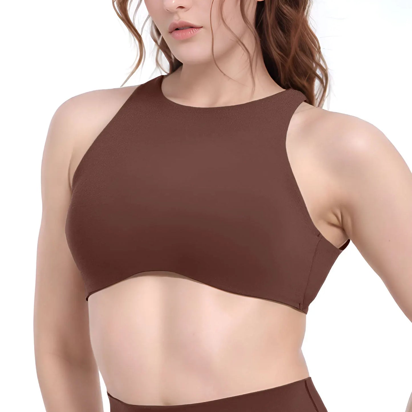 NCLAGEN Softmotion col haut soutien-gorge de sport push-up haut soutien débardeur de gymnastique Fitness Pilates course sous-vêtements de sport entraînement Yoga