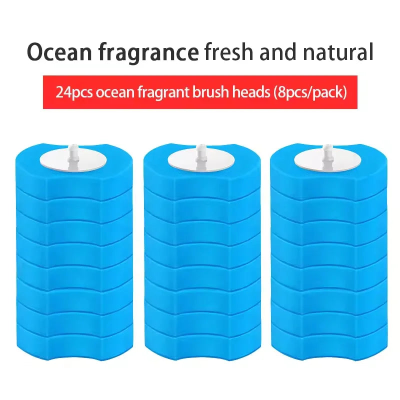 Recharges de brosse de toilette jetables, 24 pièces, tampons de recharge de baguette de toilette, nettoyeurs de brosse de bol pour toilettes, accessoires d'outils de nettoyage de salle de bains