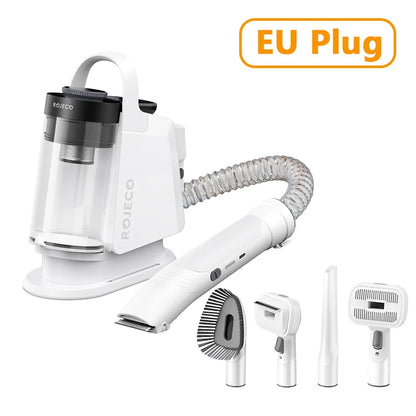 ROJECO Kit d'aspirateur de toilettage multifonction pour animaux de compagnie 5-en-1 aspirateur domestique Portable pour Kit de toilette aspirateur de poils de chien et de chat