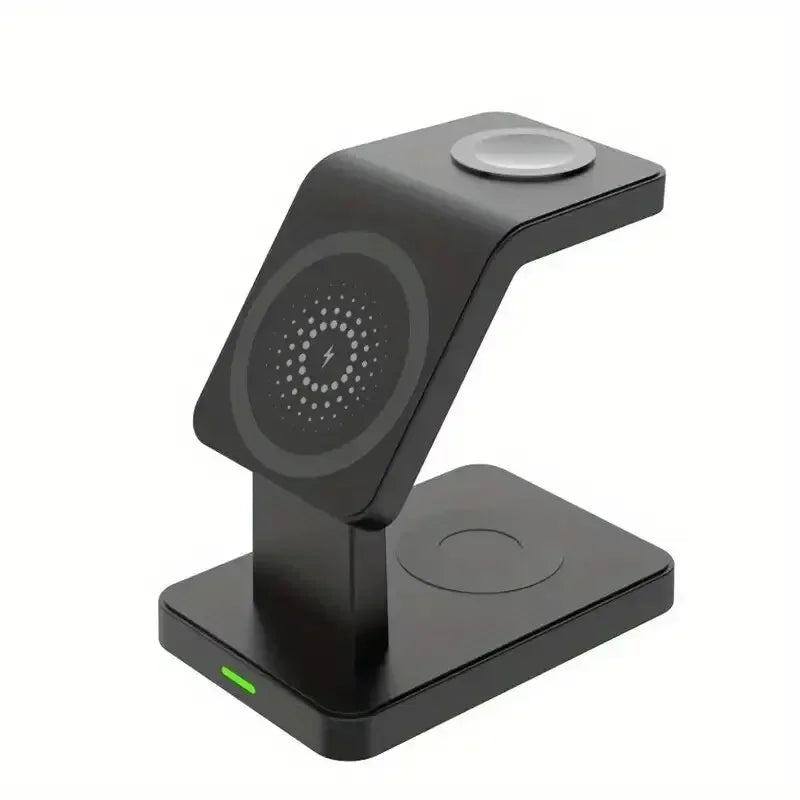 Support de chargeur magnétique sans fil 3 en 1, pour iPhone 15 14 13 12 Pro Max Apple Watch 1-8 AirPods Macsafe, Station de charge rapide