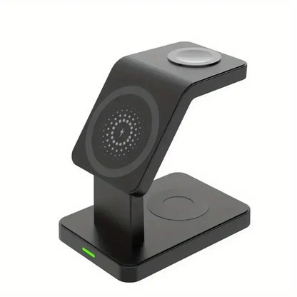 Support de chargeur magnétique sans fil 3 en 1, pour iPhone 15 14 13 12 Pro Max Apple Watch 1-8 AirPods Macsafe, Station de charge rapide