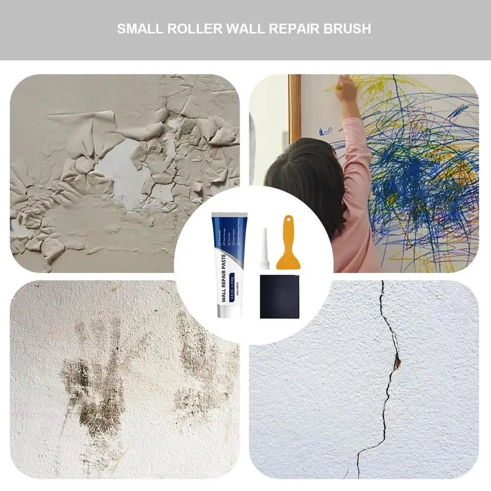 Pâte de réparation murale en tube, adhésif pour plaques de plâtre, kit de réparation pour trous et fissures, pour bricolage domestique, carrelage, béton, sol de douche