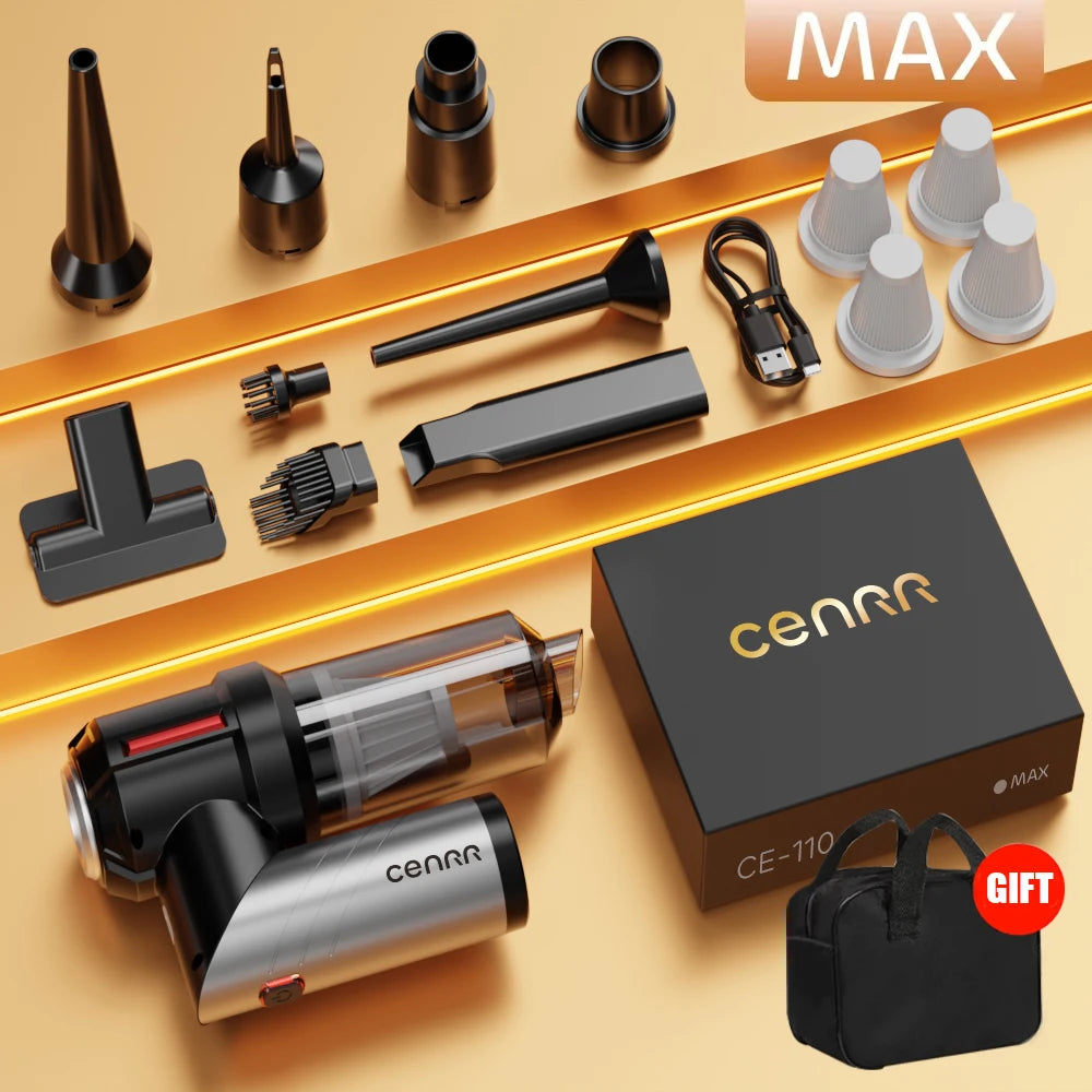 Aspirateur de voiture CENRR Mini 998000PA, aspirateur sans fil puissant et portable pour appareils ménagers, souffleur portatif, nettoyeur de voiture
