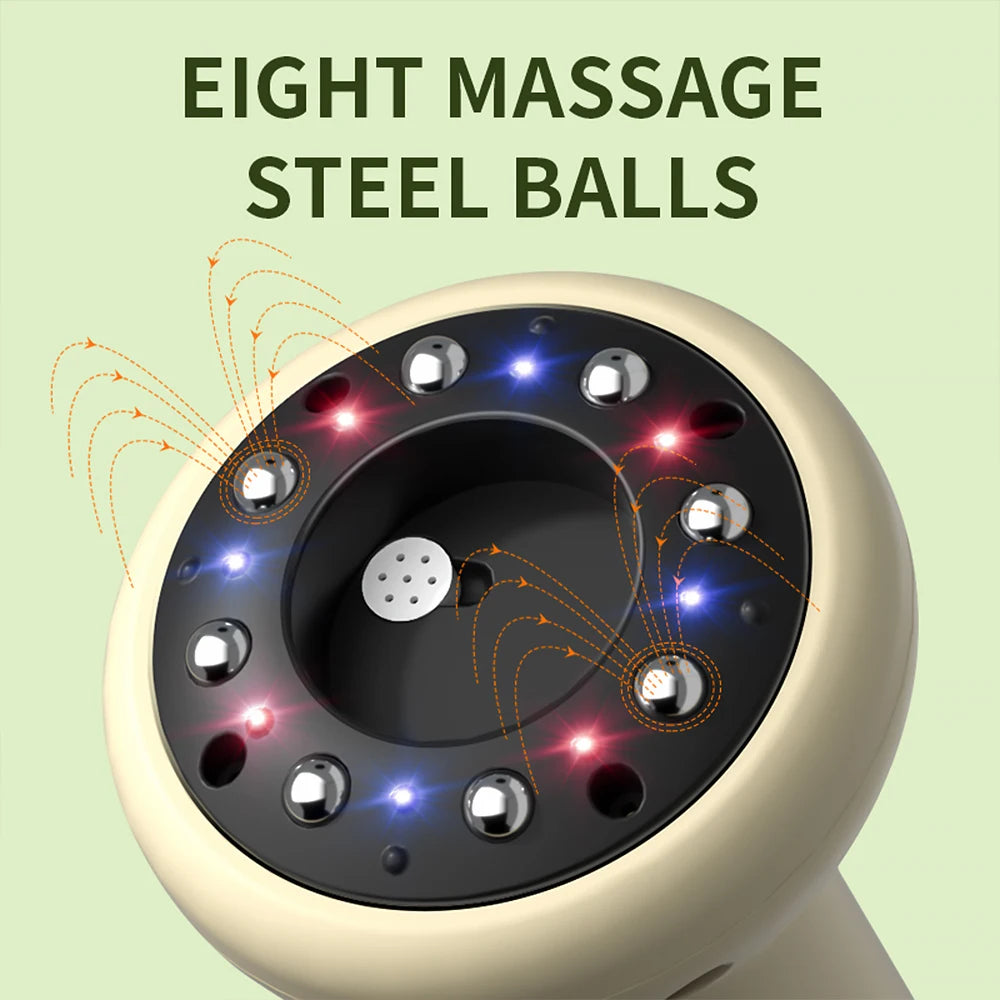 Appareil de massage électrique Gua Sha et ventouses à 9 niveaux de succion sous vide pour le ventre, l'abdomen, les jambes, les bras, le dos et le corps – Dispositif de raclage anti-cellulite