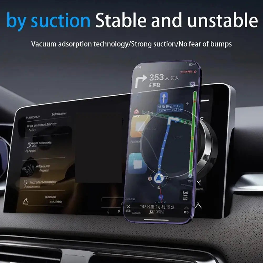 Support de téléphone portable créatif pour voiture, technologie magnétique noire, support universel à adsorption par le vide, stable
