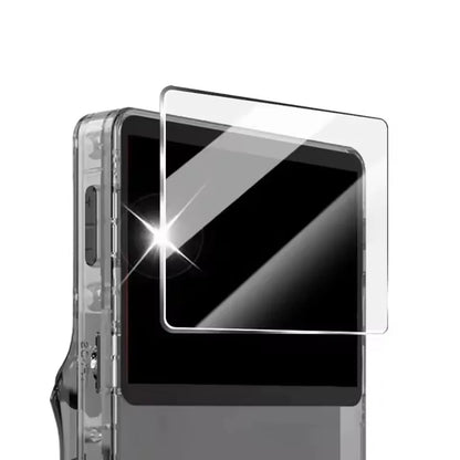 Mallette de rangement de transport 3 en 1 avec protecteurs d'écran en verre trempé pour Console de jeu R36S, Kit de protection, sac et Films anti-rayures