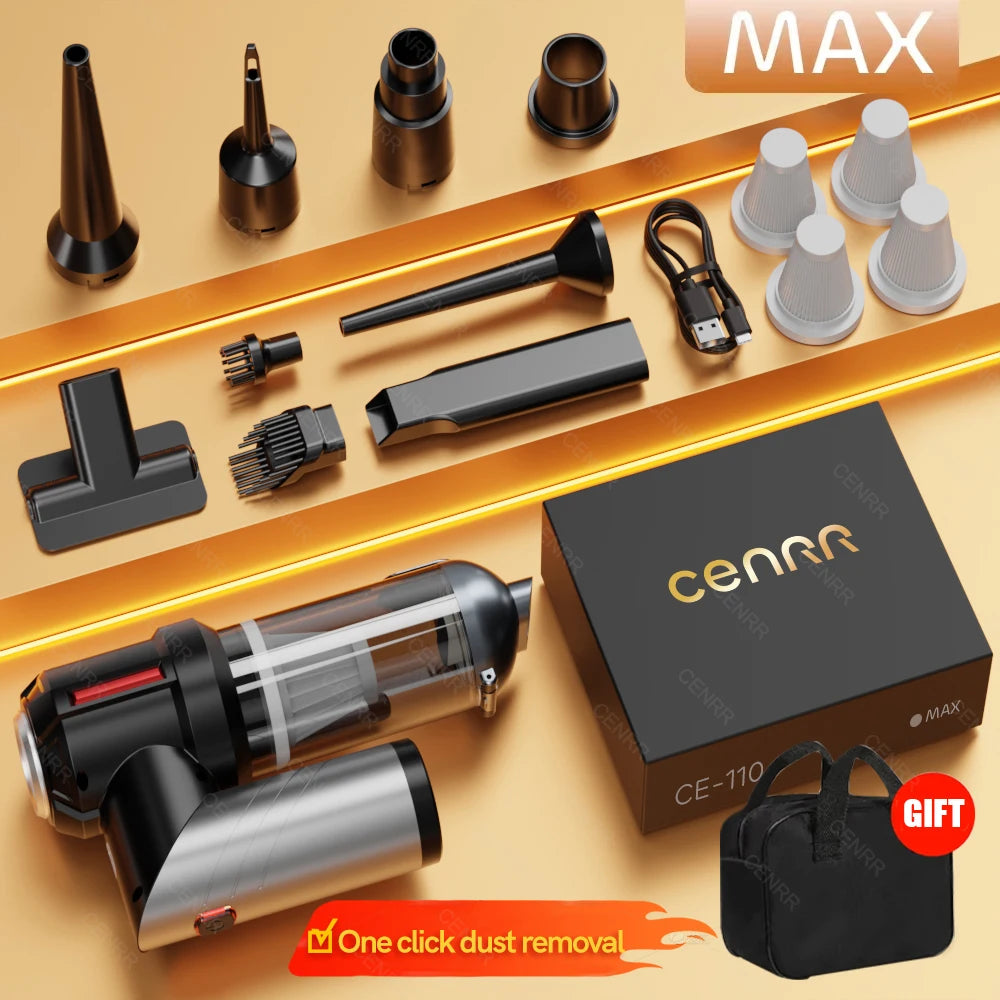 Aspirateur de voiture CENRR Mini 998000PA, aspirateur sans fil puissant et portable pour appareils ménagers, souffleur portatif, nettoyeur de voiture