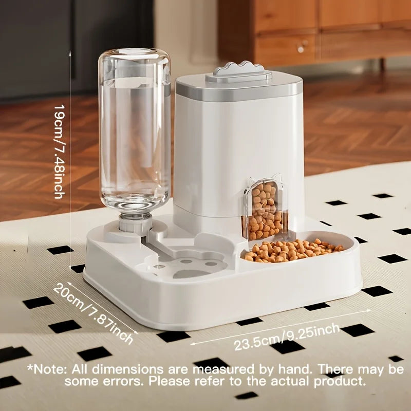 Distributeur et mangeoire automatiques d'eau pour chat, 1 paquet, anti-déversement, grande capacité, conception monobloc,