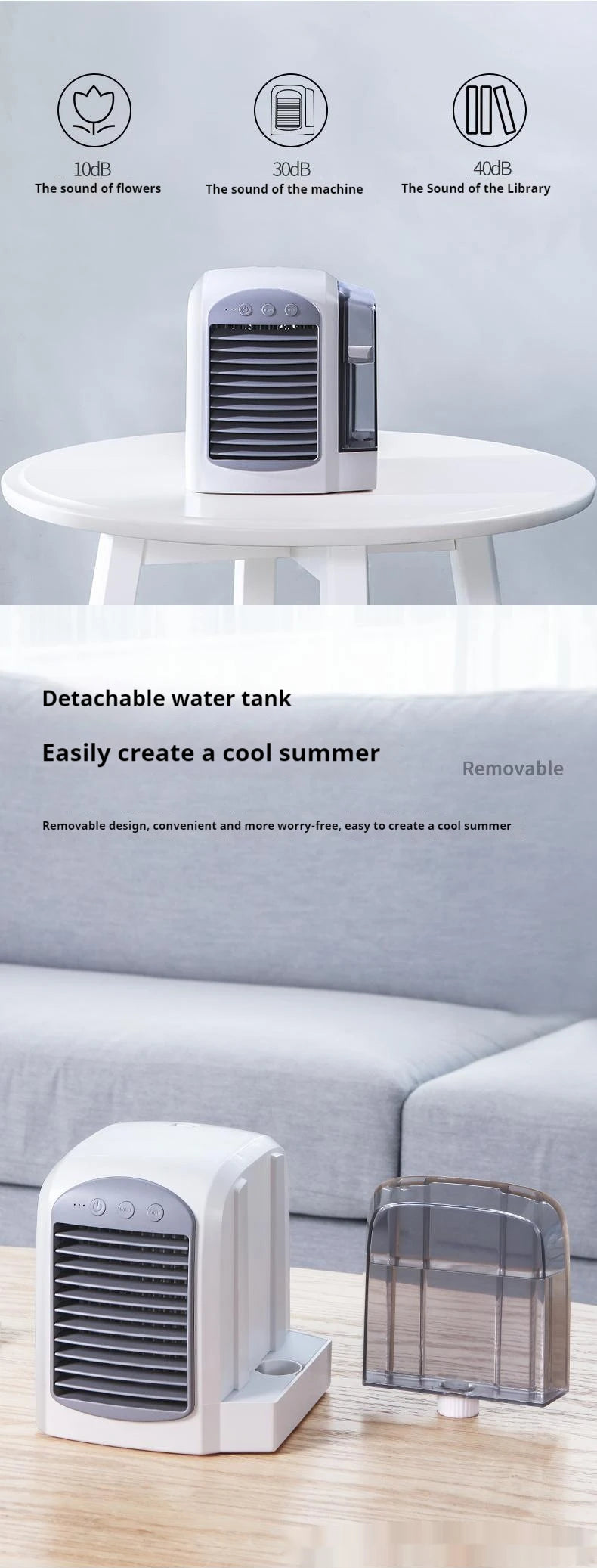 Essentiel pour l'été Style européen ventilateur refroidi à l'eau Mini ventilateur de bureau domestique climatiseur Usb refroidisseur d'air ventilateur électrique