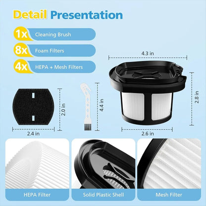 Filtre de remplacement pour aspirateur manuel 2284W 2390A, pour effaceur de poils d'animaux, 2284W, 2390, 2390A, 2579, 2389