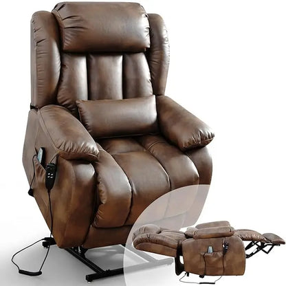 Fauteuil inclinable pour adultes, fauteuil élévateur électrique à double moteur, position infinie, levage plat, massage et chauffage, extension, personnalisé