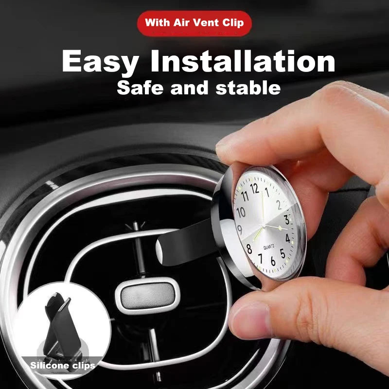 Mini horloge de voiture lumineuse Automobiles montre à coller interne mécanique horloges à Quartz ornement automatique 40/43mm Mini horloge numérique