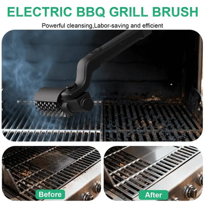 Brosse pour barbecue, réglages à 3 vitesses, brosse pour gril électrique, 180 °   Tête réglable, nettoyeur de gril de 90 minutes pour les fumeurs de plaques extérieures