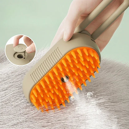 Brosse à vapeur 3 en 1 pour animaux de compagnie, peigne pour chien, brosse électrique pour pulvérisation de poils de chat, Massage, toilettage pour animaux de compagnie, peignes d'épilation