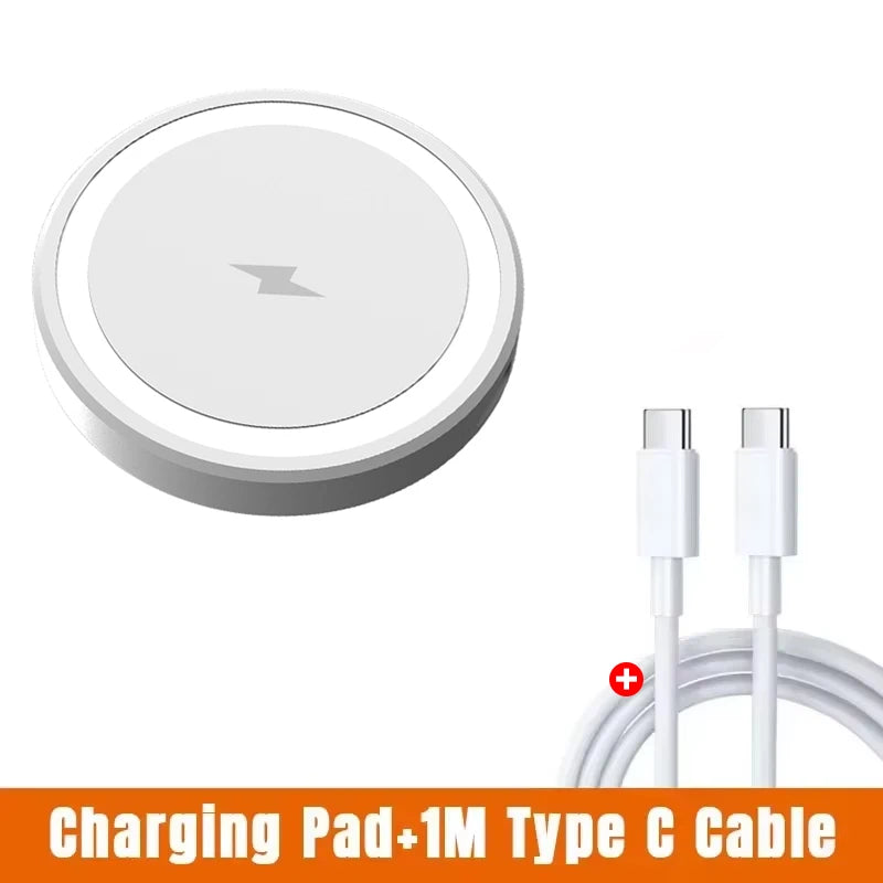 Chargeur magnétique sans fil 200W pour iPhone Magsafe 17 16 15 14 13 12 Pro Max et Airpods 4 Pro – Station de charge rapide magnétique