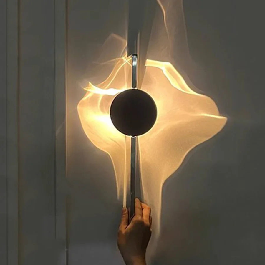 Lampes murales LED créatives en carton ondulé avec câblage USB et télécommande, appliques d'ambiance pour chambre à coucher, chevet, couloir, porche