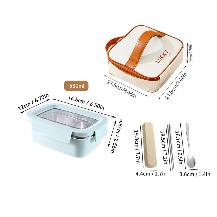 Boîte à déjeuner à compartiment en acier inoxydable 304 pour micro-ondes, boîte à Bento empilable anti-fuite pour étudiant, récipient alimentaire pour aliments froids et chauds