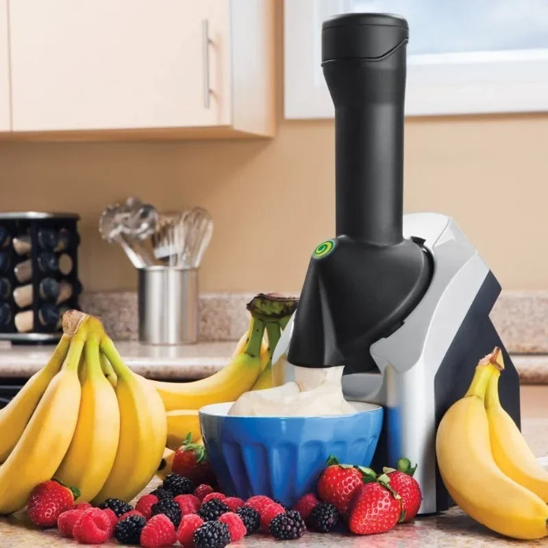 Machine à glace électrique domestique 110V-220V, petite machine à glace pour fruits, yaourts et smoothies, machine à faire des glaces pour enfants