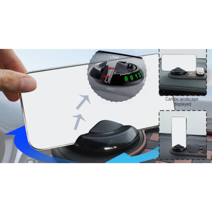 Support de téléphone pour tableau de bord de voiture, tapis antidérapant, Rotation à 360 degrés, support universel, plaque d'immatriculation de stationnement, accessoires d'intérieur multifonctionnels