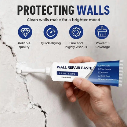 Pâte de réparation murale en tube, adhésif pour plaques de plâtre, kit de réparation pour trous et fissures, pour bricolage domestique, carrelage, béton, sol de douche