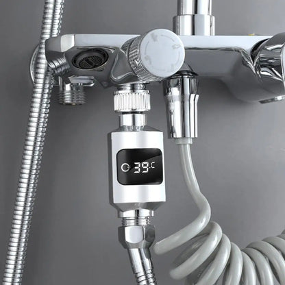 Thermomètre à eau avec affichage de la température, affichage numérique pour bain de bébé, thermomètre électronique, pyromètre de douche numérique LED, 1/2 pièces