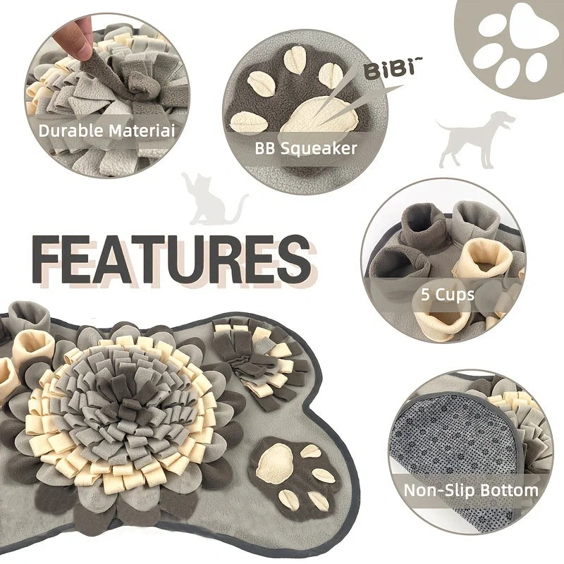 Tapis de reniflage pour animaux de compagnie pour chiens, tapis d'entraînement interactif et Durable pour chien, pour compétences de recherche de nourriture et alimentation lente