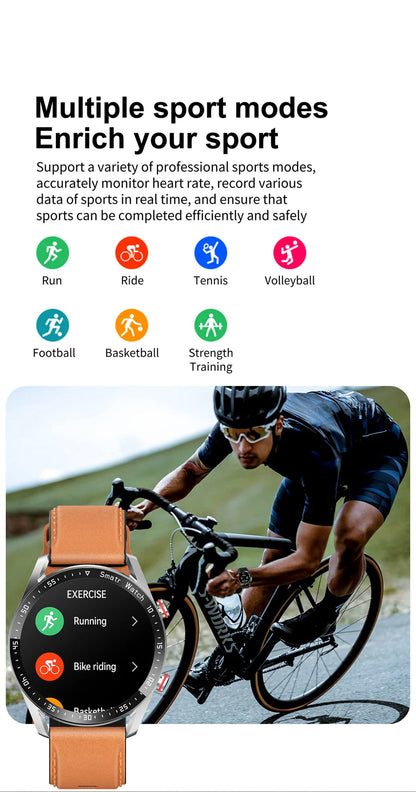 Montre connectée pour hommes et femmes, écran HD, Bluetooth, appel, GPS, moniteur de fréquence cardiaque, étanche IP68, nouveau, 2024