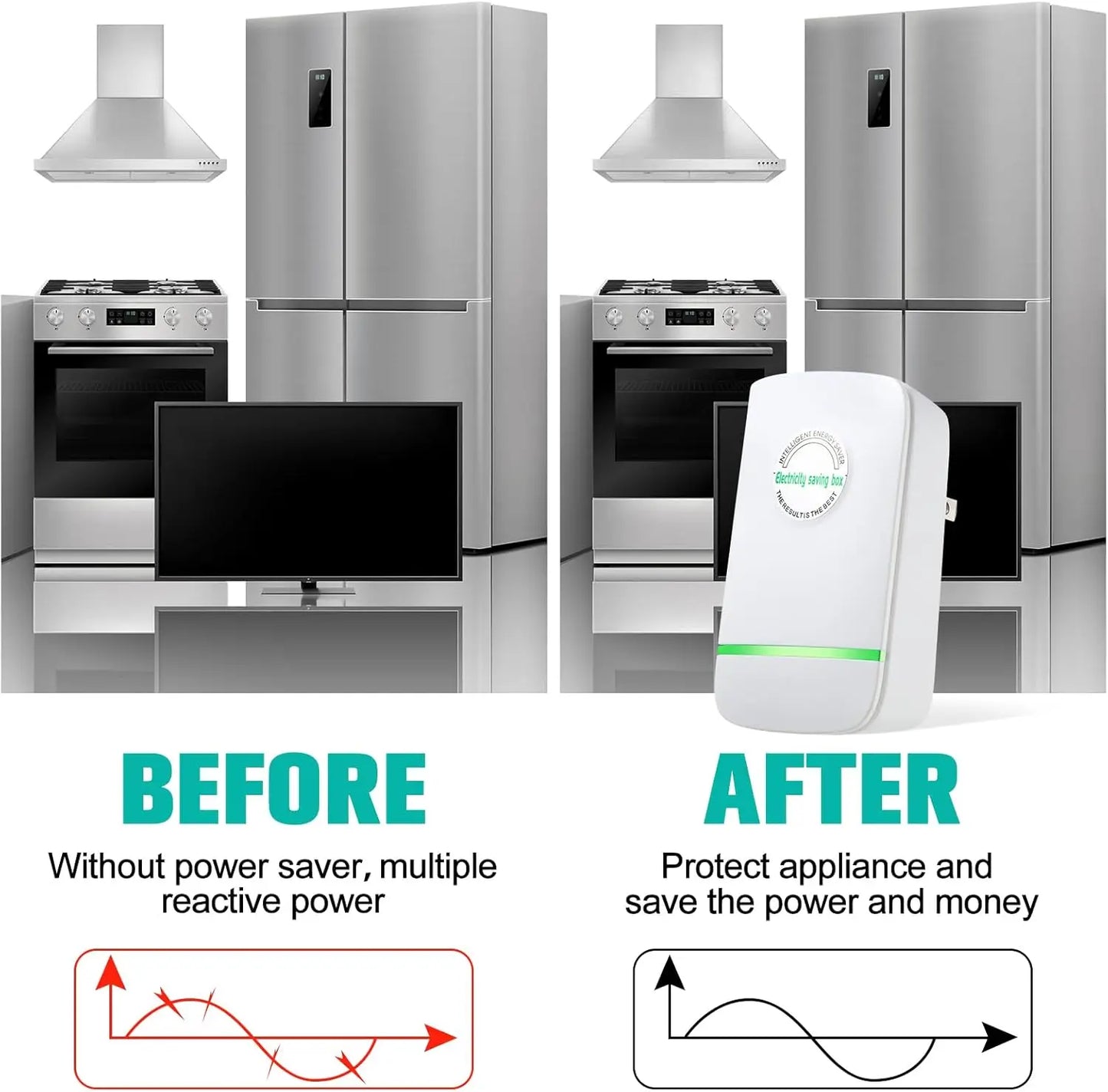 Dispositif de tension stable pour la maison, économiseur d'énergie, boîte d'économie d'électricité domestique, prise EU et US 90-250V, 30KW, usine et bureau