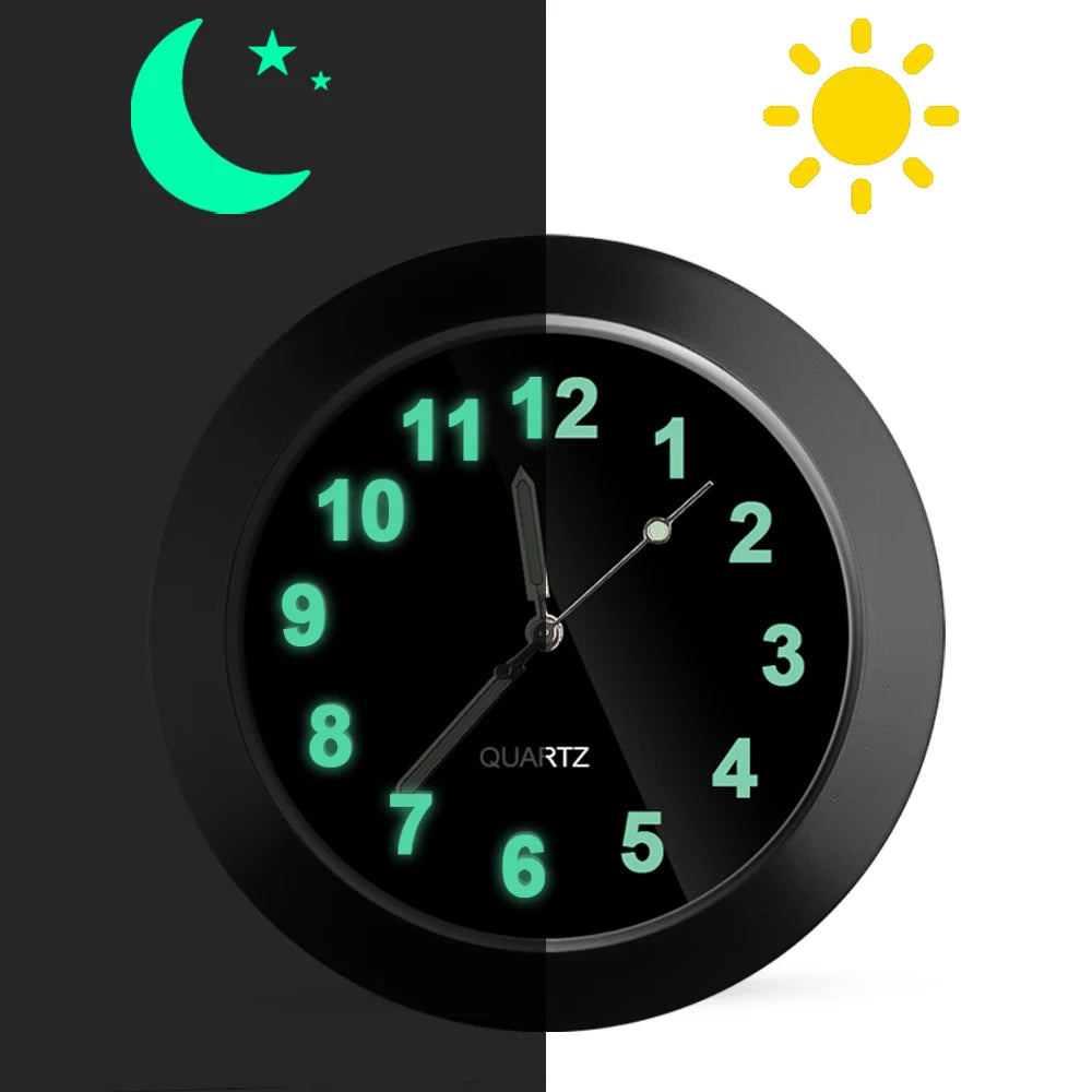 Mini horloge de voiture lumineuse Automobiles montre à coller interne mécanique horloges à Quartz ornement automatique 40/43mm Mini horloge numérique