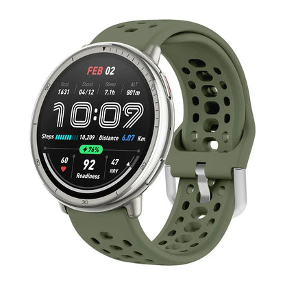Bracelet en Silicone officiel 1:1 pour Amazfit Active 2, Bracelet de sport respirant Original, Amazfit GTS 4/3 Mini Bip 3 Correa