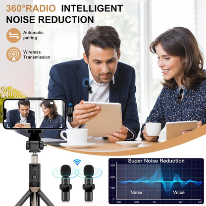 Nouveau microphone cravate sans fil portable pour enregistrement audio-vidéo, mini micro pour iPhone Android, diffusion en direct, jeux, microphone pour téléphone 2026