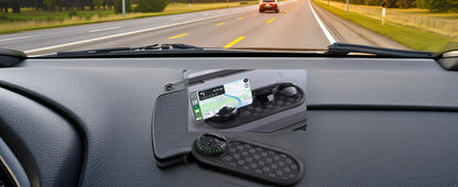 Support de téléphone pour tableau de bord de voiture, tapis antidérapant, Rotation à 360 degrés, support universel, plaque d'immatriculation de stationnement, accessoires d'intérieur multifonctionnels