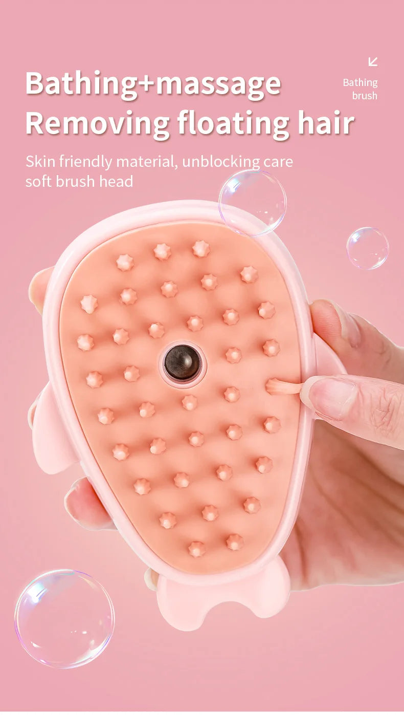 Brosse à vapeur 3 en 1 pour animaux de compagnie, peigne pour chien, brosse électrique pour pulvérisation de poils de chat, Massage, toilettage pour animaux de compagnie, peignes d'épilation