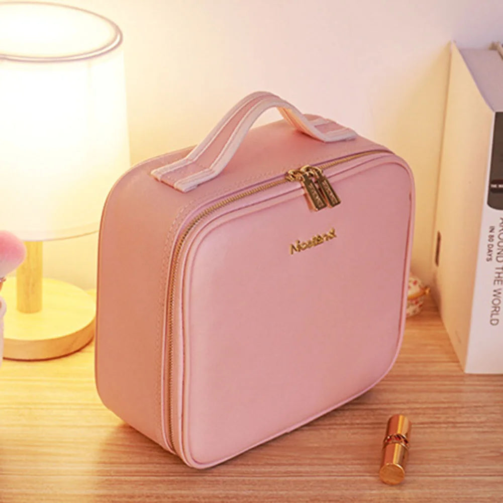 Étui à cosmétiques intelligent LED avec miroir, sac à cosmétiques, sacs de maquillage de voyage pour femmes, sac de rangement Portable à la mode, sacs de maquillage de voyage