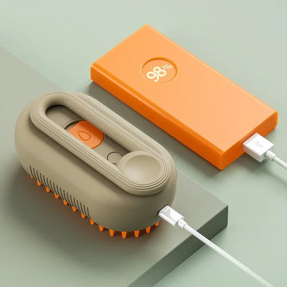 Brosse à vapeur 3 en 1 pour animaux de compagnie, peigne pour chien, brosse électrique pour pulvérisation de poils de chat, Massage, toilettage pour animaux de compagnie, peignes d'épilation