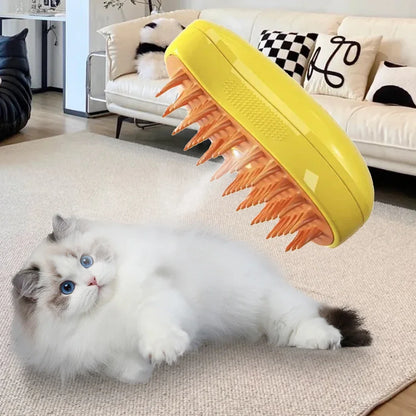 Brosse à vapeur 3 en 1 pour animaux de compagnie, peigne pour chien, brosse électrique pour pulvérisation de poils de chat, Massage, toilettage pour animaux de compagnie, peignes d'épilation