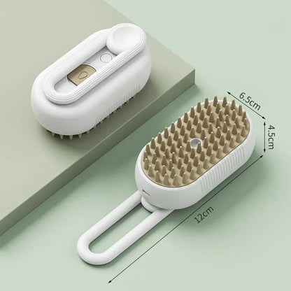 Brosse à vapeur 3 en 1 pour animaux de compagnie, peigne pour chien, brosse électrique pour pulvérisation de poils de chat, Massage, toilettage pour animaux de compagnie, peignes d'épilation