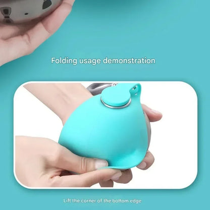 Bouteille d'eau portable pour chien en acier inoxydable avec bol en silicone, anti-fuite, pour chiens, chats, randonnée, voyage, promenade