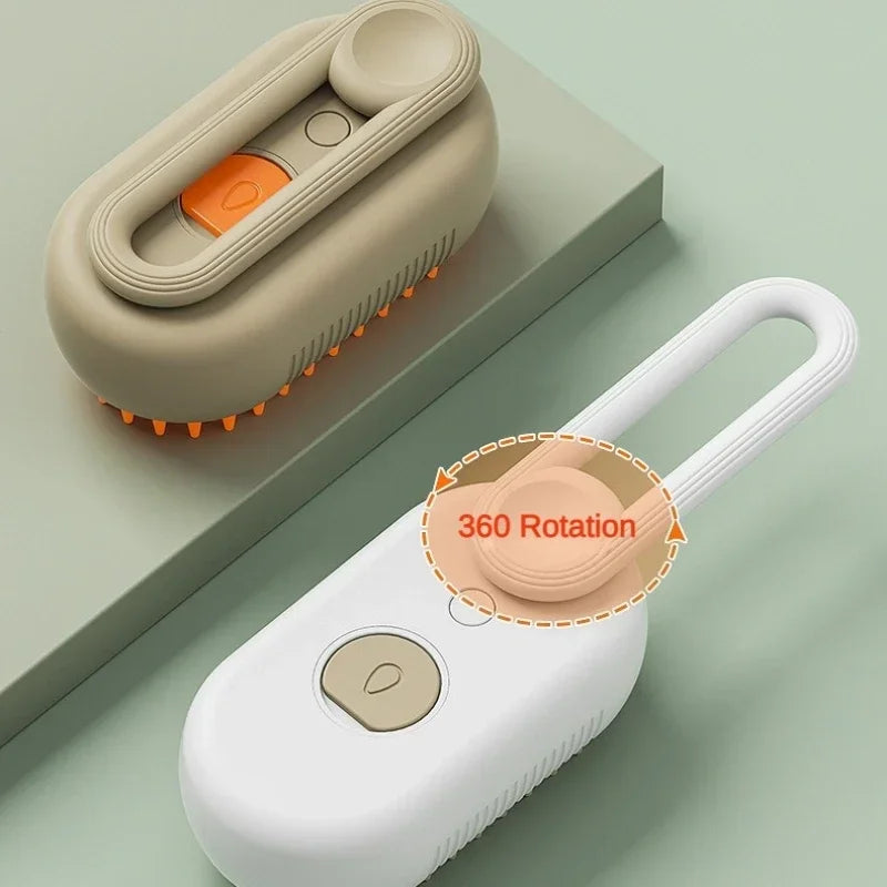 Brosse à vapeur 3 en 1 pour animaux de compagnie, peigne pour chien, brosse électrique pour pulvérisation de poils de chat, Massage, toilettage pour animaux de compagnie, peignes d'épilation