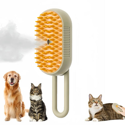 Brosse à vapeur 3 en 1 pour animaux de compagnie, peigne pour chien, brosse électrique pour pulvérisation de poils de chat, Massage, toilettage pour animaux de compagnie, peignes d'épilation