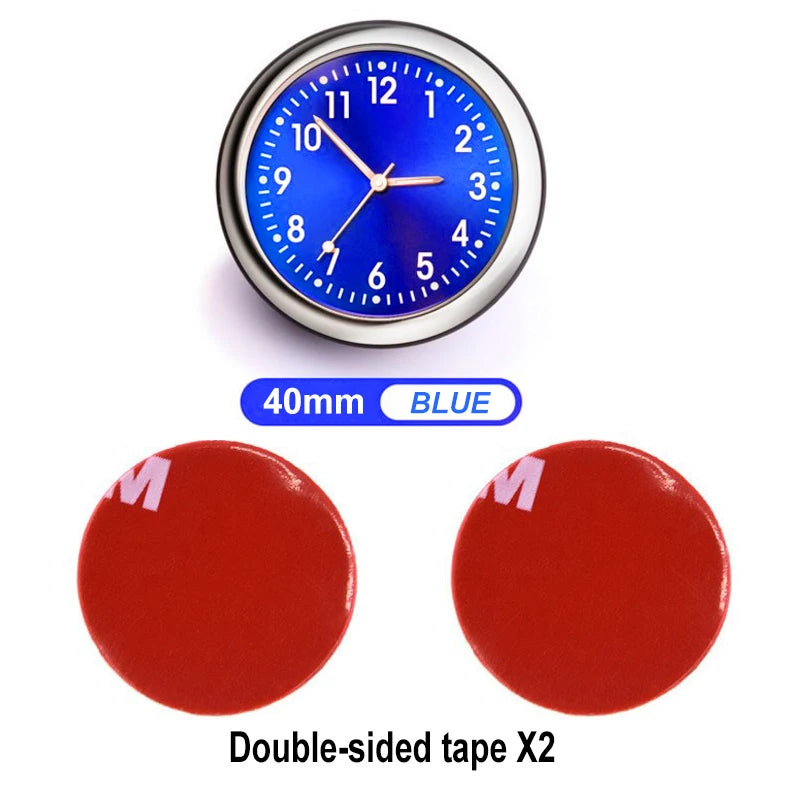 Mini horloge de voiture lumineuse Automobiles montre à coller interne mécanique horloges à Quartz ornement automatique 40/43mm Mini horloge numérique