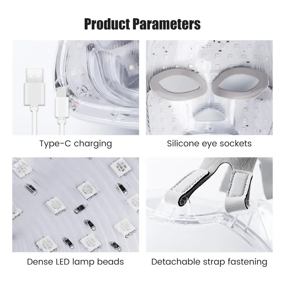 « Masque LED 7 couleurs USB