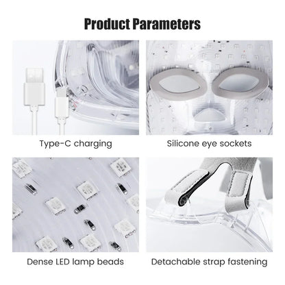 « Masque LED 7 couleurs USB