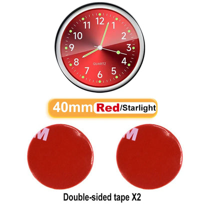 Mini horloge de voiture lumineuse Automobiles montre à coller interne mécanique horloges à Quartz ornement automatique 40/43mm Mini horloge numérique