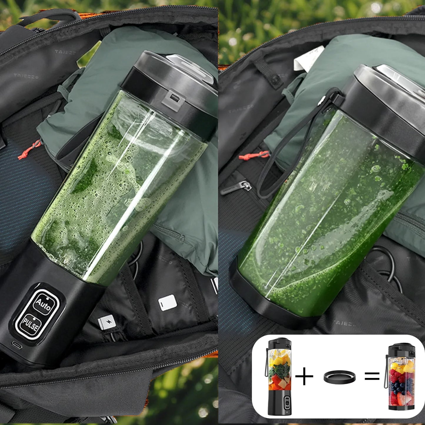 Presse-jus électrique Portable mélangeur 700ML USB mélangeur de fruits Rechargeable 6 lames presse-agrumes pour Shakes Smoothies tasse de jus frais