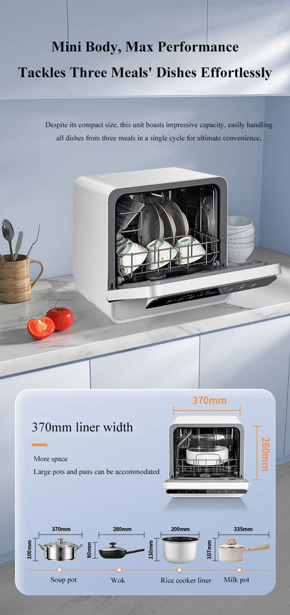 Lave-vaisselle de comptoir automatique portable intelligent mini 2026 pour la maison