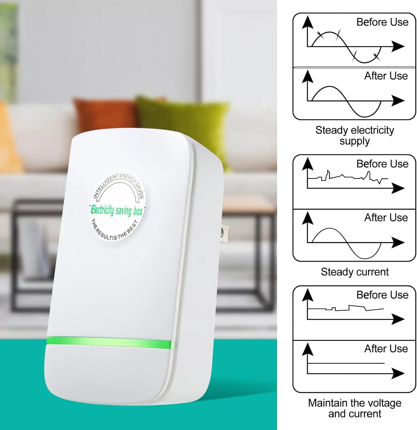 Dispositif de tension stable pour la maison, économiseur d'énergie, boîte d'économie d'électricité domestique, prise EU et US 90-250V, 30KW, usine et bureau