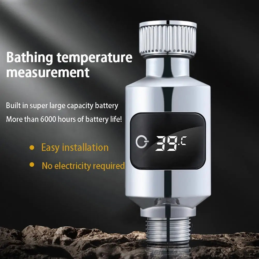 Thermomètre à eau avec affichage de la température, affichage numérique pour bain de bébé, thermomètre électronique, pyromètre de douche numérique LED, 1/2 pièces