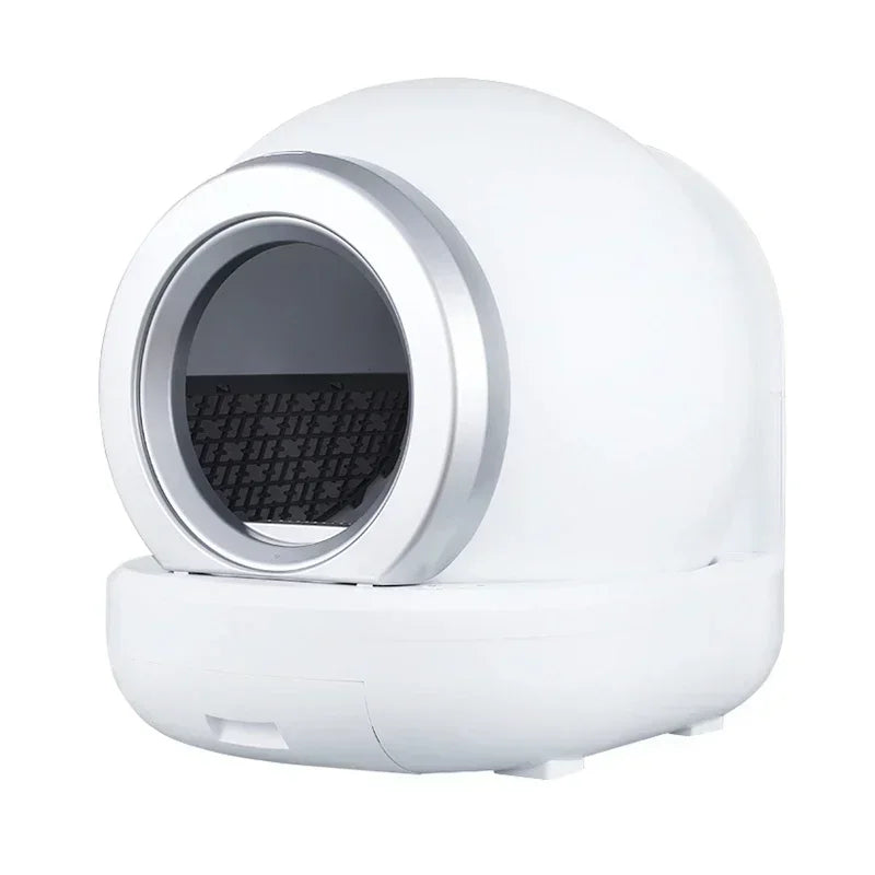 Bac à litière autonettoyant pour chat, grand bac à litière automatique pour chat avec contrôle par application, bac à litière intelligent pris en charge Wi-Fi 2,4 GHz pour chats