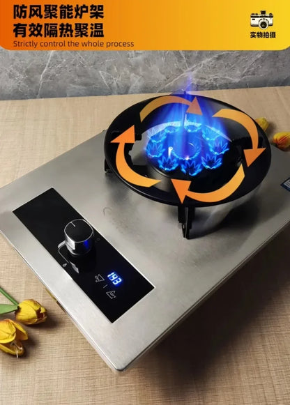 Cuisinière à gaz à brûleur unique avec feu puissant pour la cuisine domestique, bureau intégré liquéfié